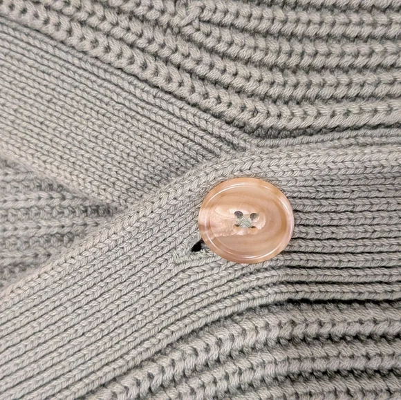 Quince Sage Green Oversized Ribbed Cardigan, Size M - Picture 5 of 6